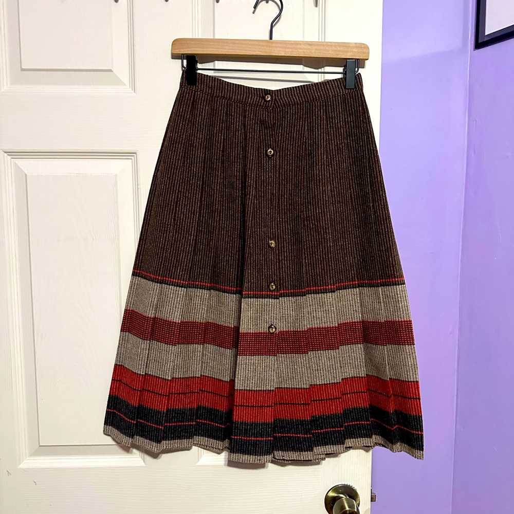 Brown Wool type skirt